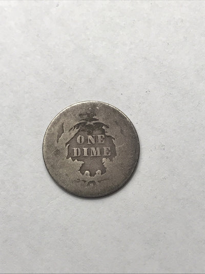 1876 S Seated Liberty Dime 10c Great Coin #HY87