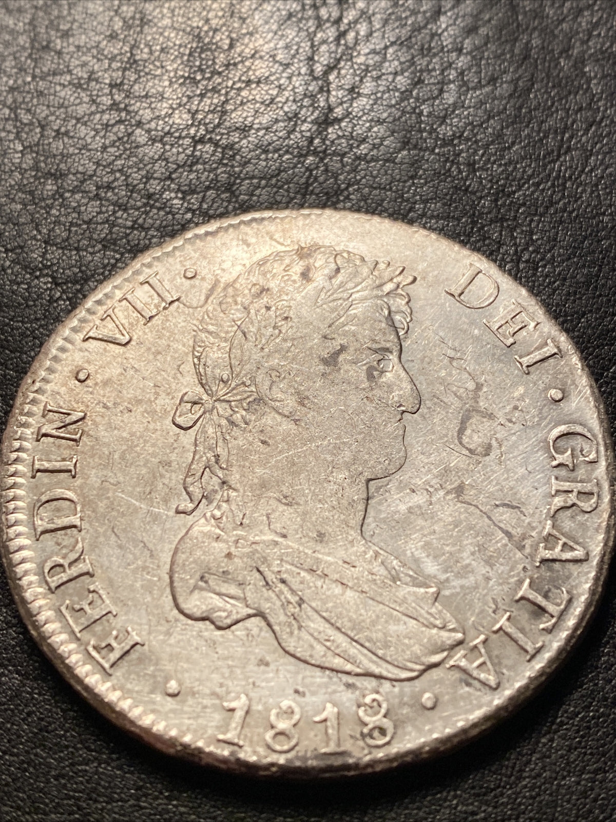 1818 PTS PJ Bolivia KM #84 8 Reals Silver Great Looking Coin Eight Reals #83229