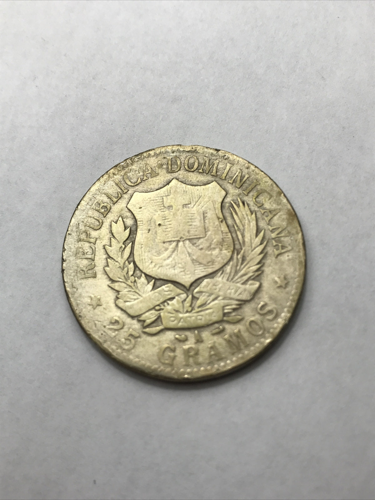 1897A 1 Peso Silver Crown One Peso Dominican Republic Silver