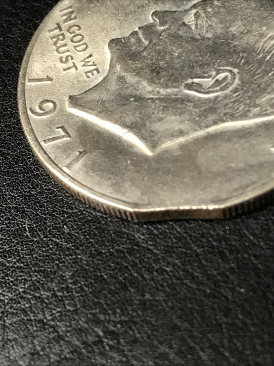1971 Ike Dollar Clipped Planchet Error Eisenhower $1 One Dollar Error Coin