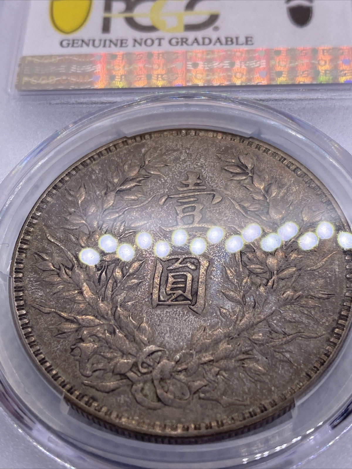1914 China Fatman Dollar Yuan Shih Kai Beautiful Toning XF Details PCGS