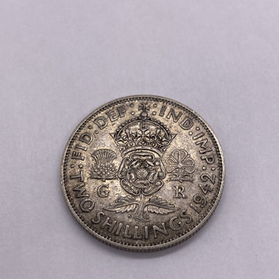 TWO SCHILLING 1942  SILVER  #643-10