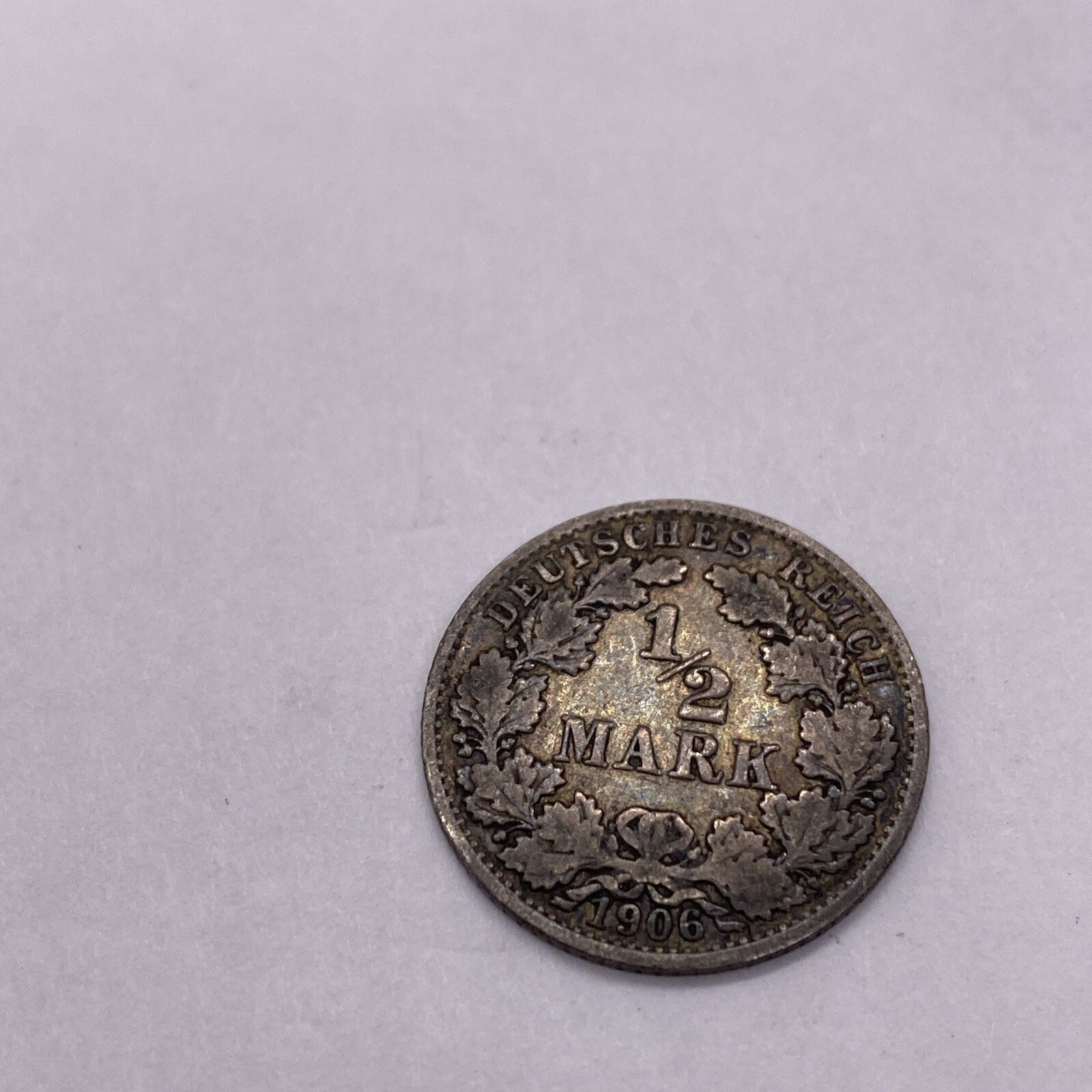 Germany, 1/2 mark, 1906 silver coin German Silver Coin #9228-10