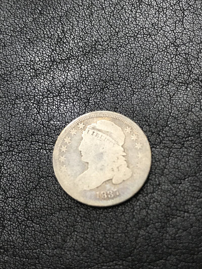 1837 Capped Bust Dime Silver 10c Coin #WR636