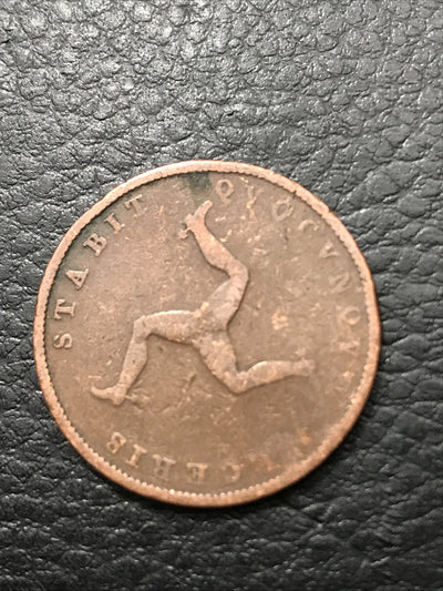 1839 1/2 Penny Low Mintage Rare Coin KM# 13 Isle of Man Victoria Dei Gratia #183