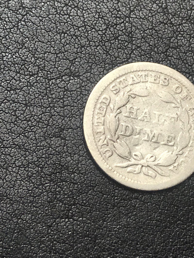 1854 Seated Liberty Half Dime with Arrows H10 5c Silver Coin #3443