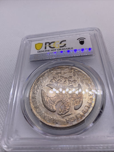 1882 MO MH 8 Reales Mexico Eagle Silver PCGS AU Details Beauty Toning RARE #7966