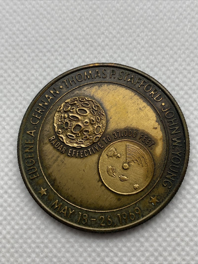 1969 Apollo 10 Commemorative Bronze 1.5” Medal Space Exploration Medal