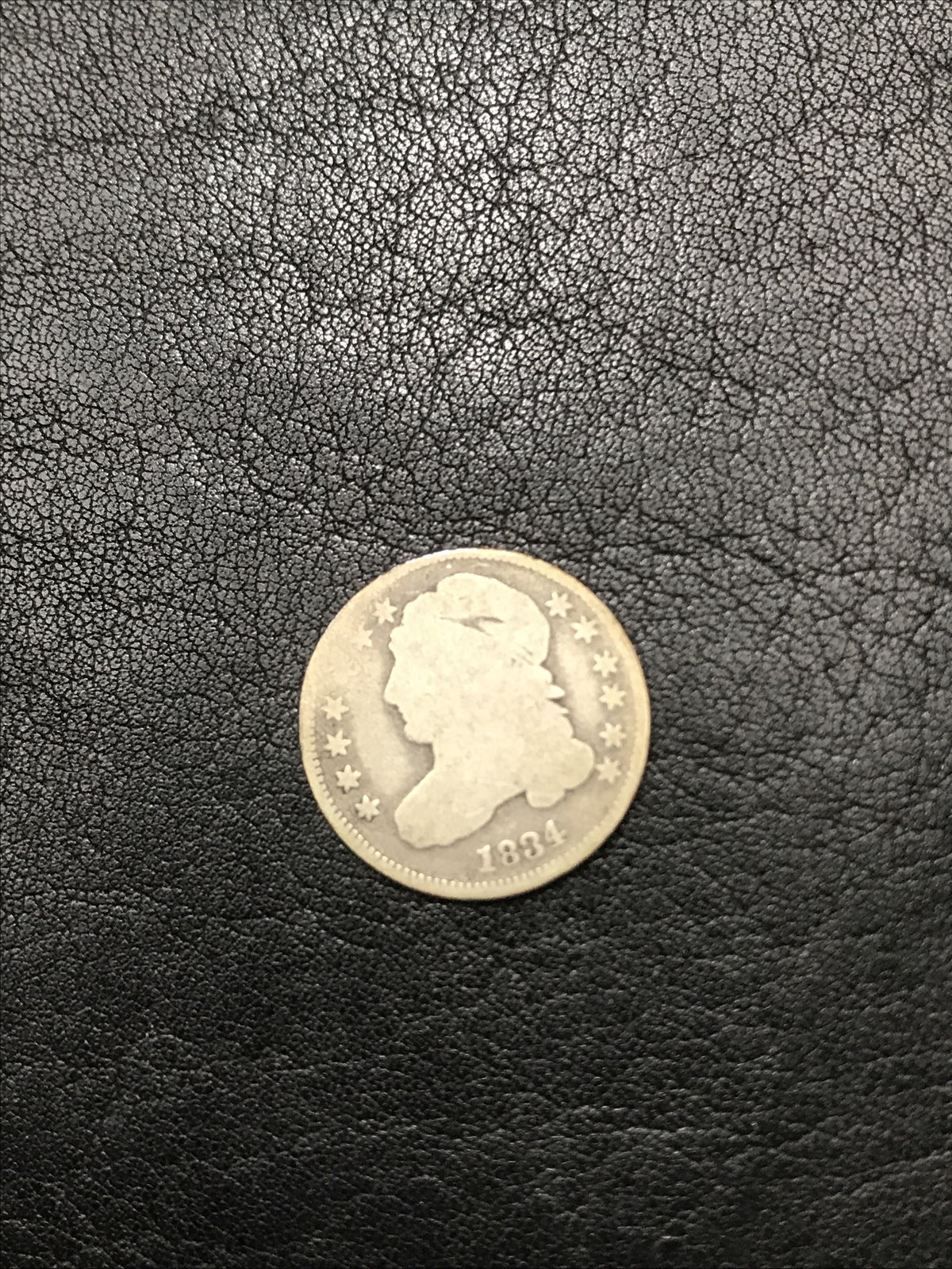 1834 Capped Bust Dime Silver 10c Coin JR-7 R-2 Small 4 Silver Coin #TY4267
