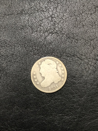 1834 Capped Bust Dime Silver 10c Coin JR-7 R-2 Small 4 Silver Coin #TY4267