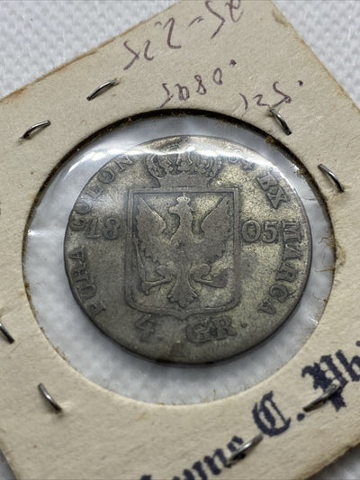 1805 4 Groschen Germany King Wilhelm III German State Prussia Silver Coin