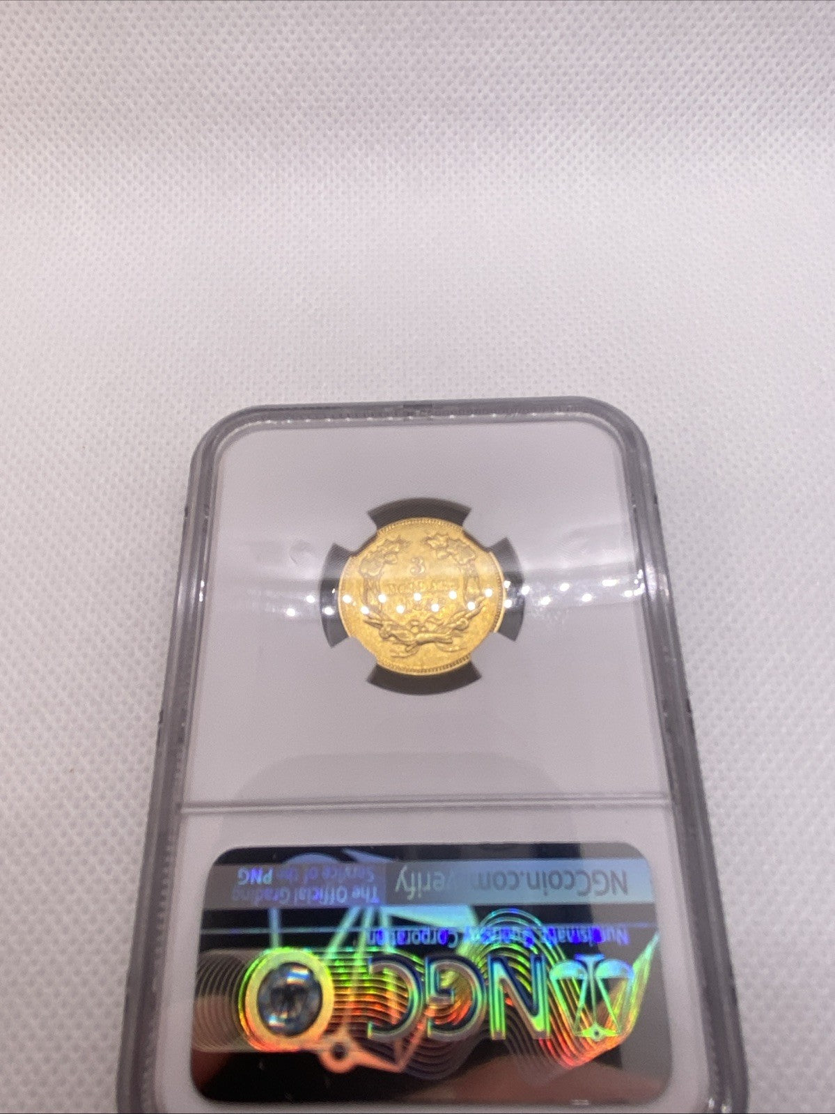 1855 Three Dollar Indian Gold Coin $3 NGC AU Details RARE