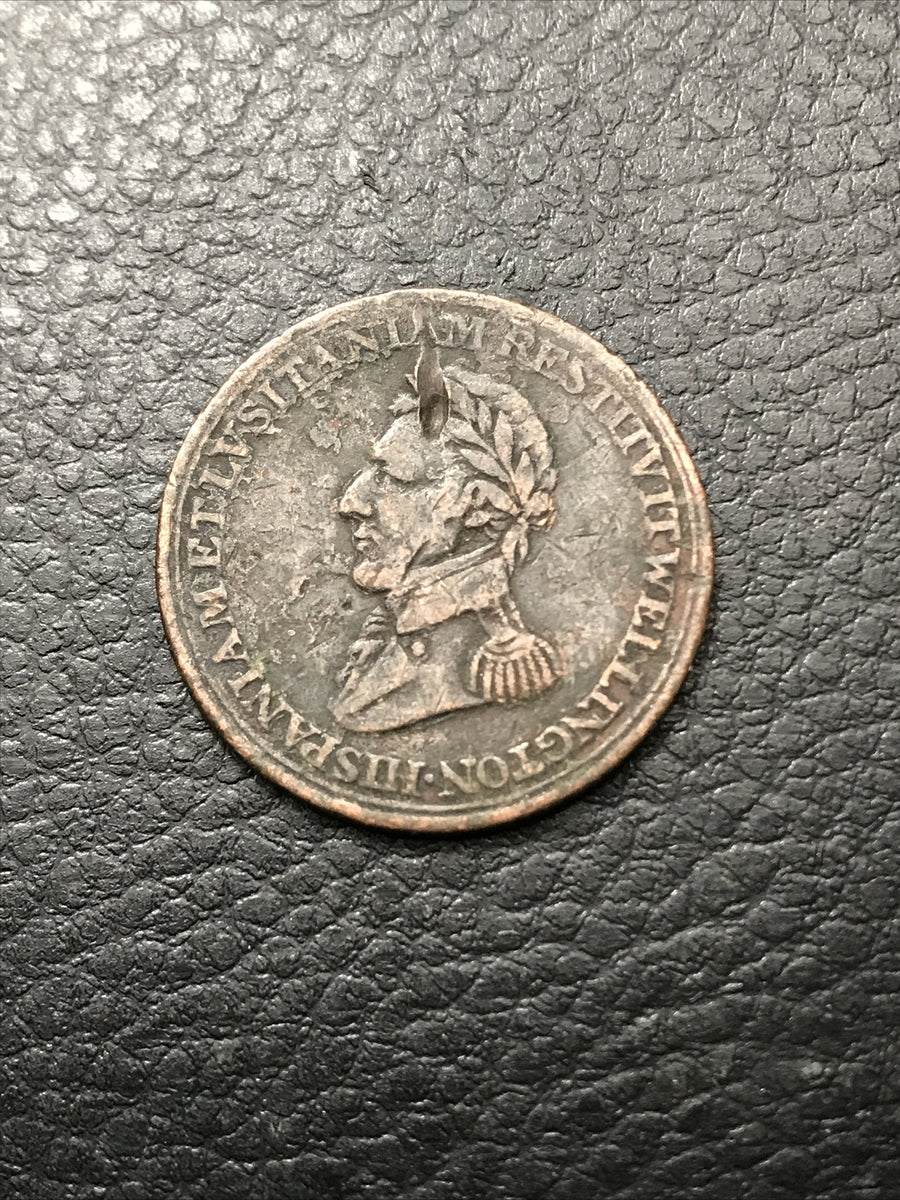 1812 Halfpenny Half Penny Token Wellington Canada #1812-XTEG