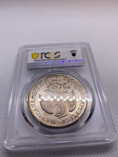 1882 MO MH 8 Reales Mexico Eagle Silver PCGS AU Details Beauty Toning RARE #7966