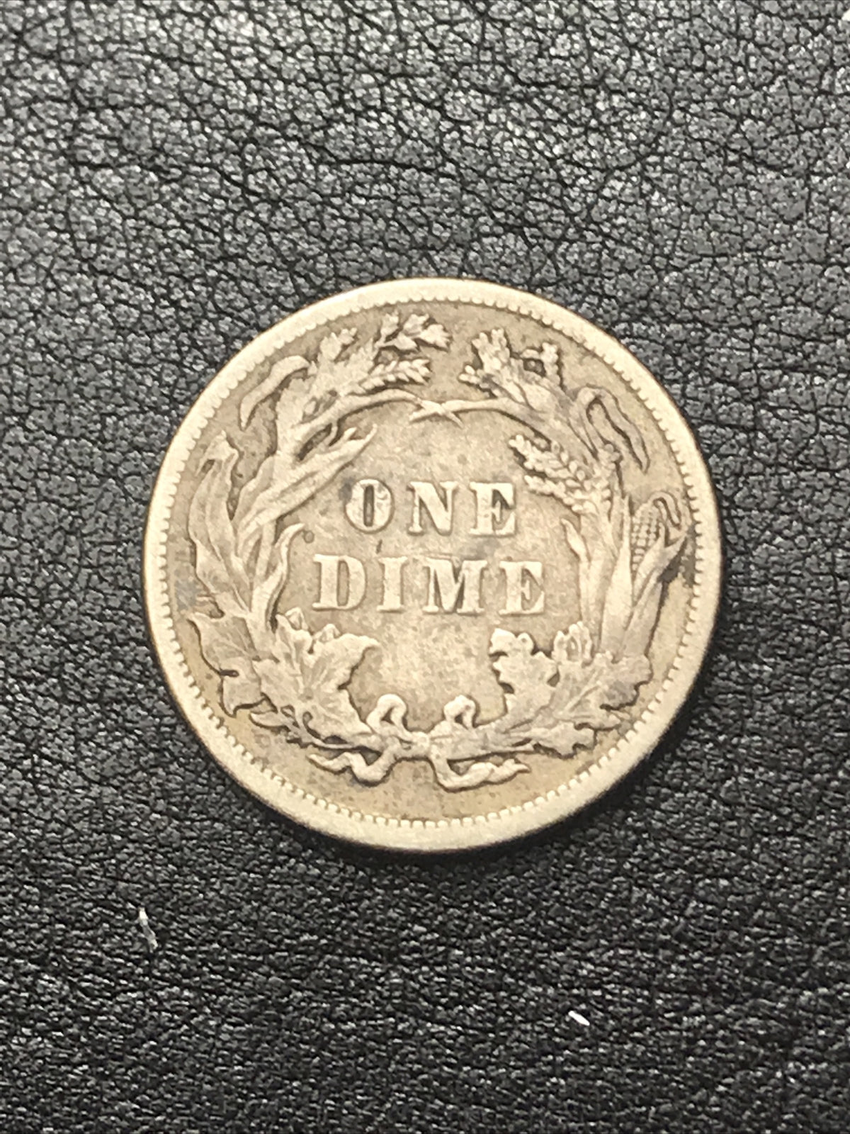1883 Seated Liberty Silver Dime Personalised with Letter “W” (For Wife?) #9123