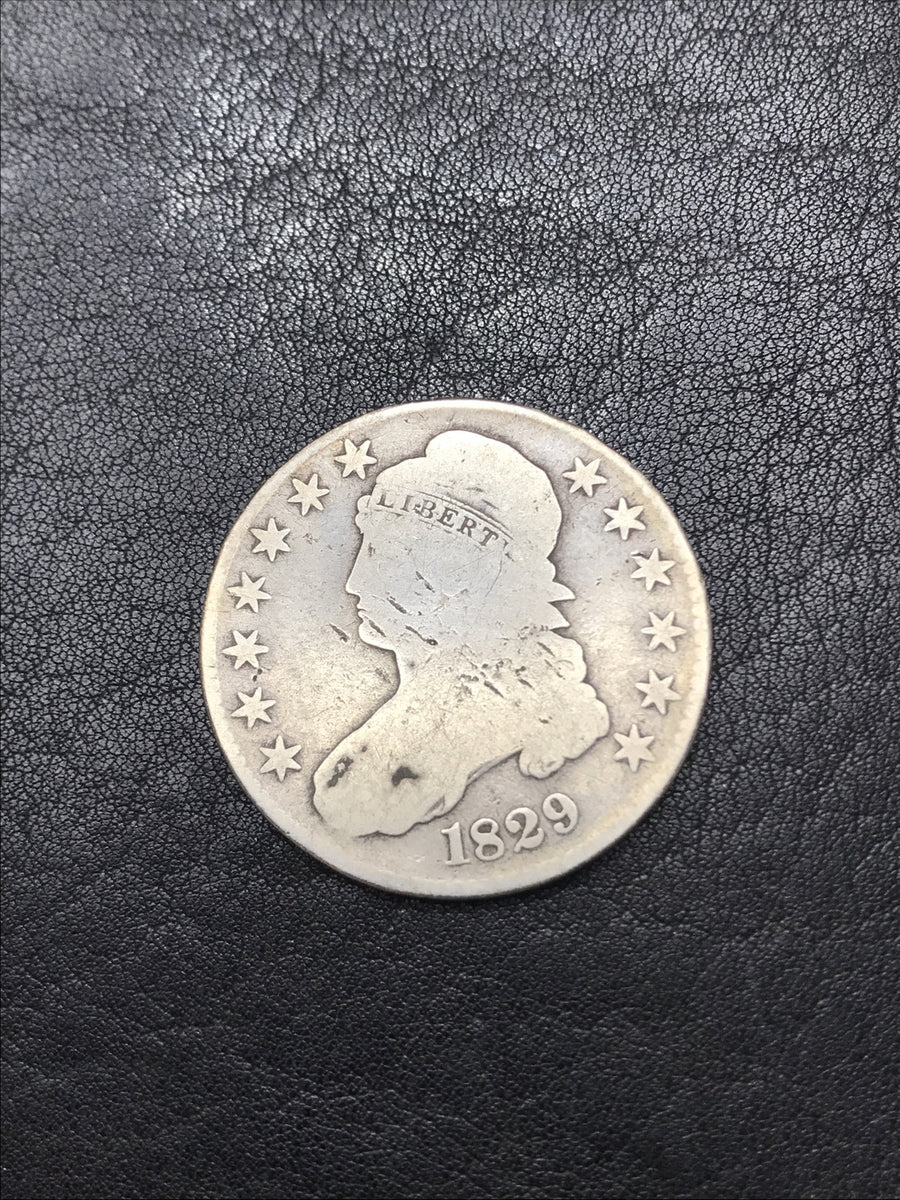 1829 Capped Bust Half Dollar 50C Silver Coin O-115 R-1 #E6851
