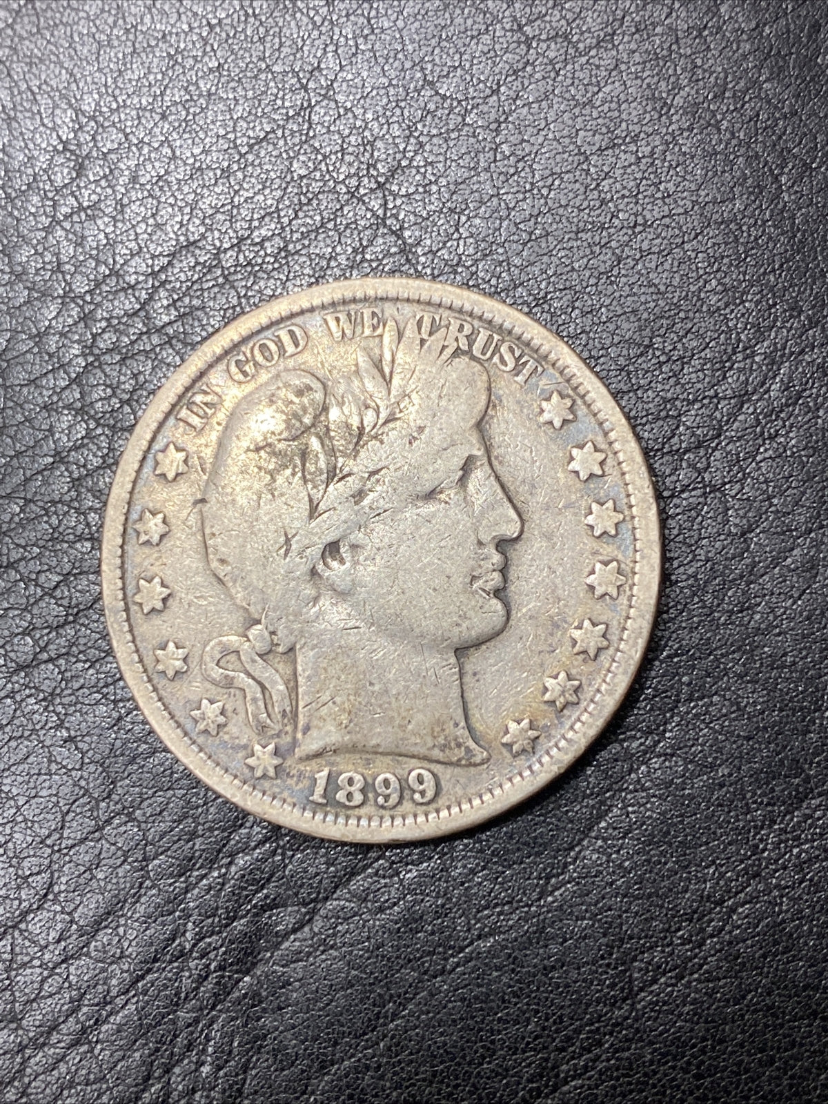 1899 Barber Half Dollar Silver 50C Fine Silver Half Dollar Coin #9927-10