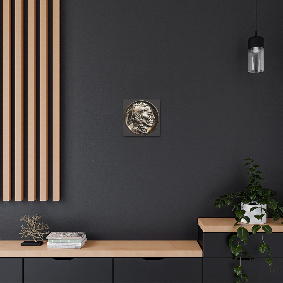 Buffalo Nickel Print Canvas Buffalo Nickel Coin Buffalo Nickel Poster Wall Art