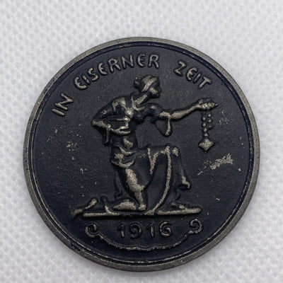 1916 Iron Medal  "gold I gave to resist" "Iron I take for honor" Unique #6798-10