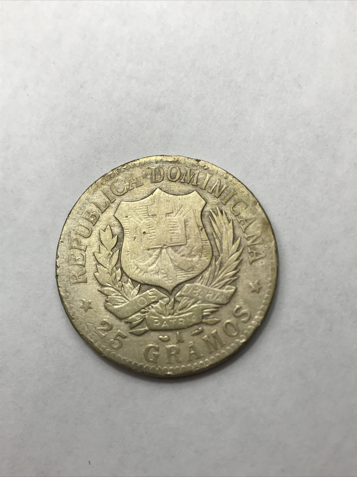 1897A 1 Peso Silver Crown One Peso Dominican Republic Silver