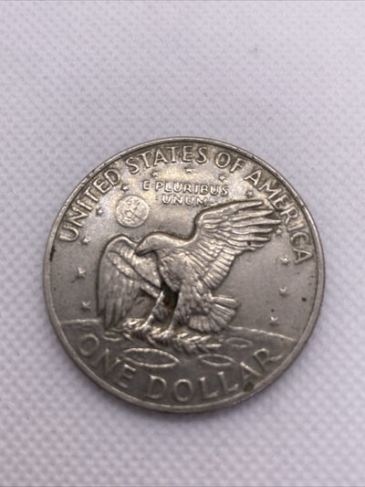 1972 Type 2 Variety $1 Eishenhower Clad Ike Dollar Coin Type 2 IKE Dollar