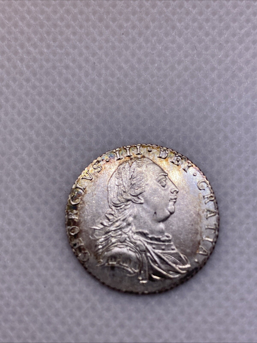 1787 GREAT BRITAIN George III Silver 6 Pence London Mint Silver Coin