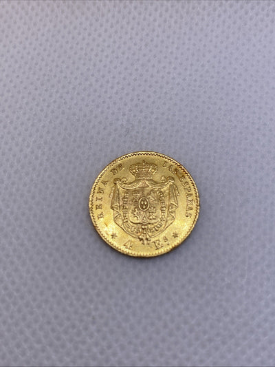 1868 4 Escudos Isabel II Gold Coin Rare