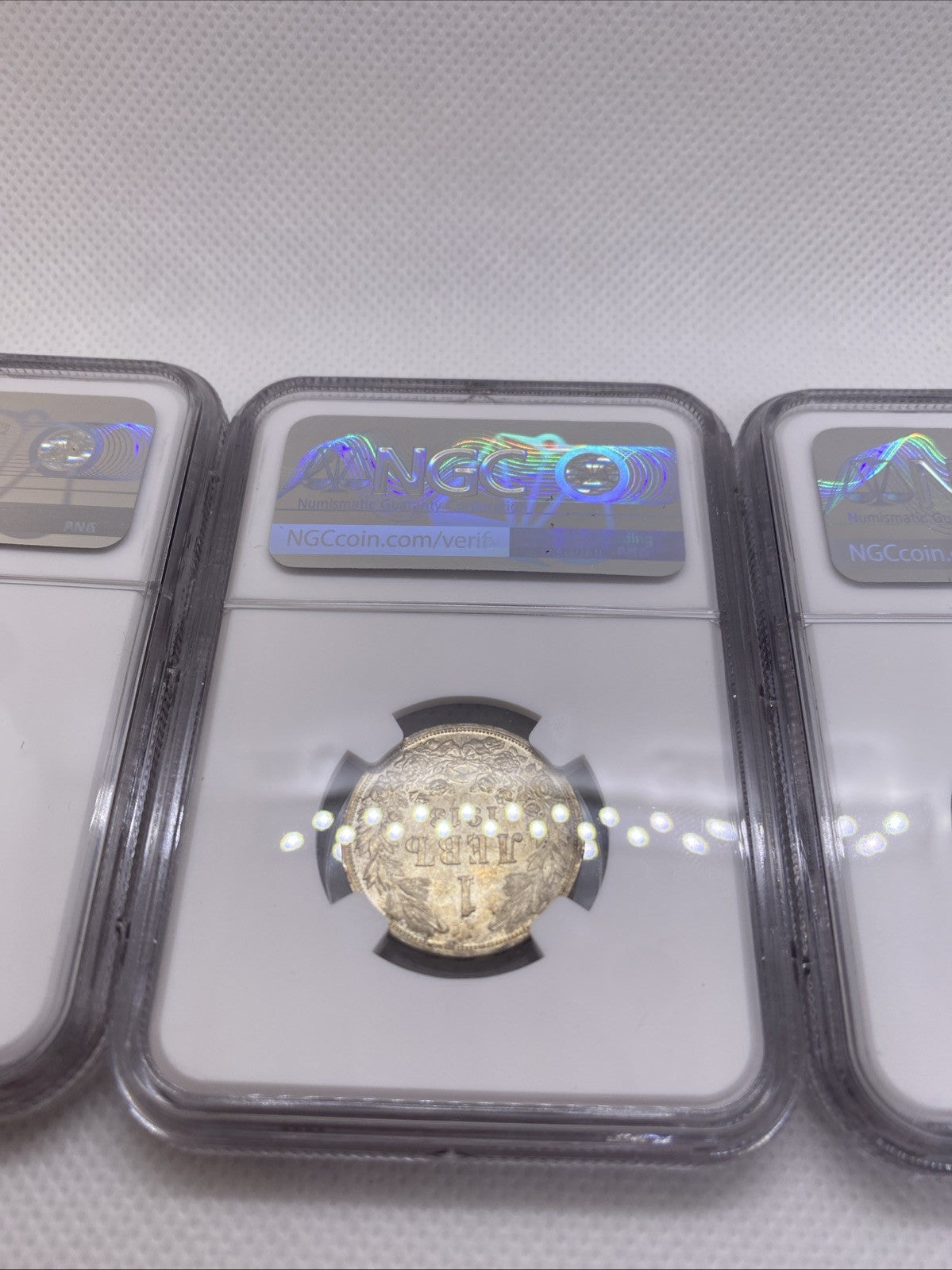 1913 Bulgaria Silver Coin Set 50S, 1 Lev, 2 Leva  Alexander I Coins RARE