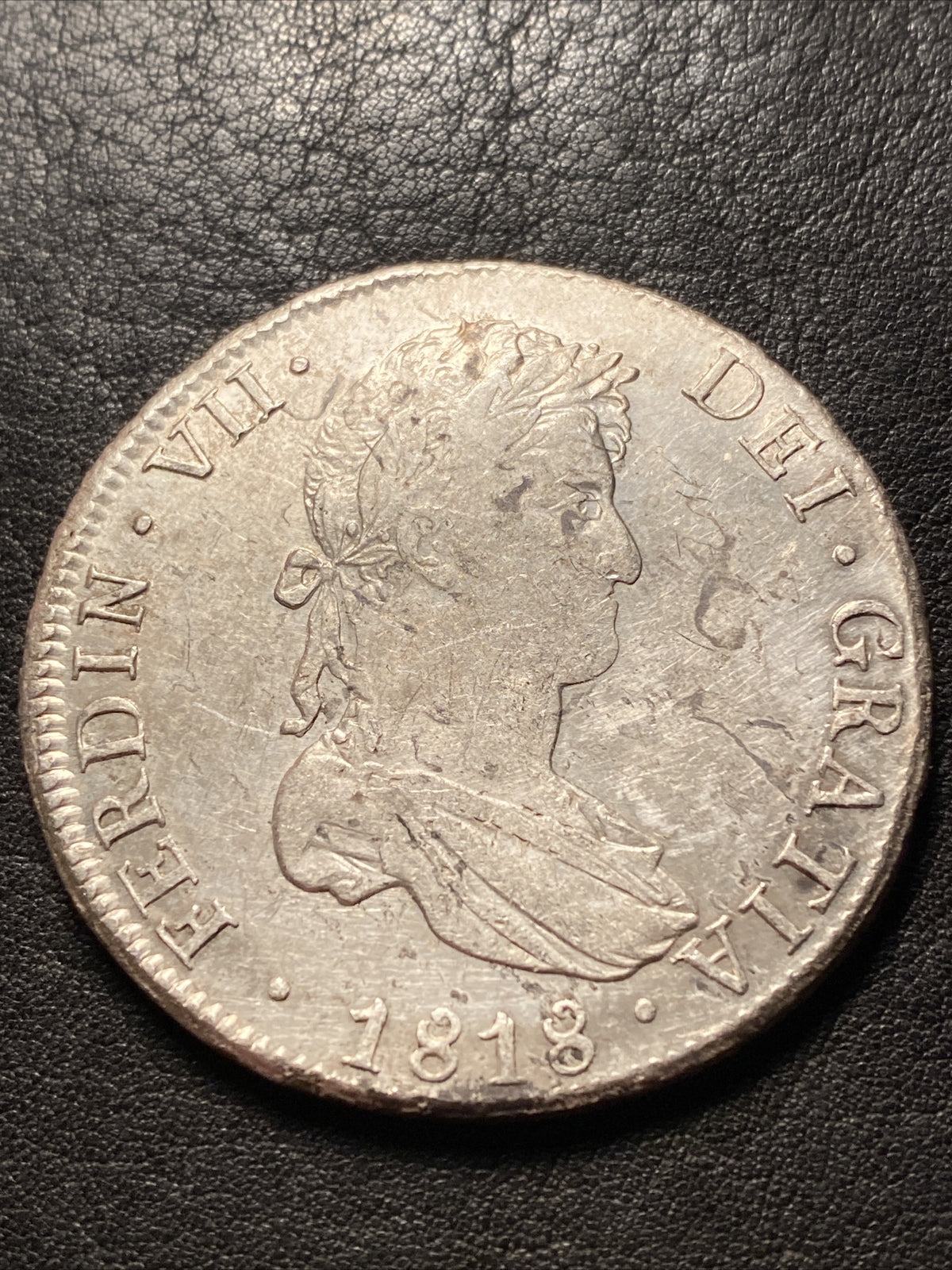 1818 PTS PJ Bolivia KM #84 8 Reals Silver Great Looking Coin Eight Reals #83229