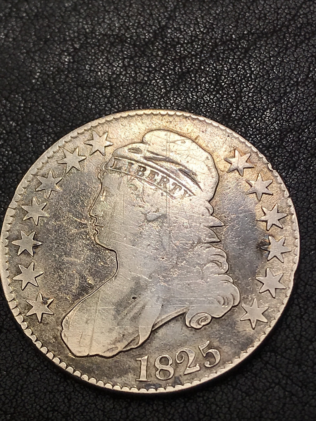 1825 Capped Bust Silver Half Dollar 50c Silver Coin O-108 R-3 #TR467