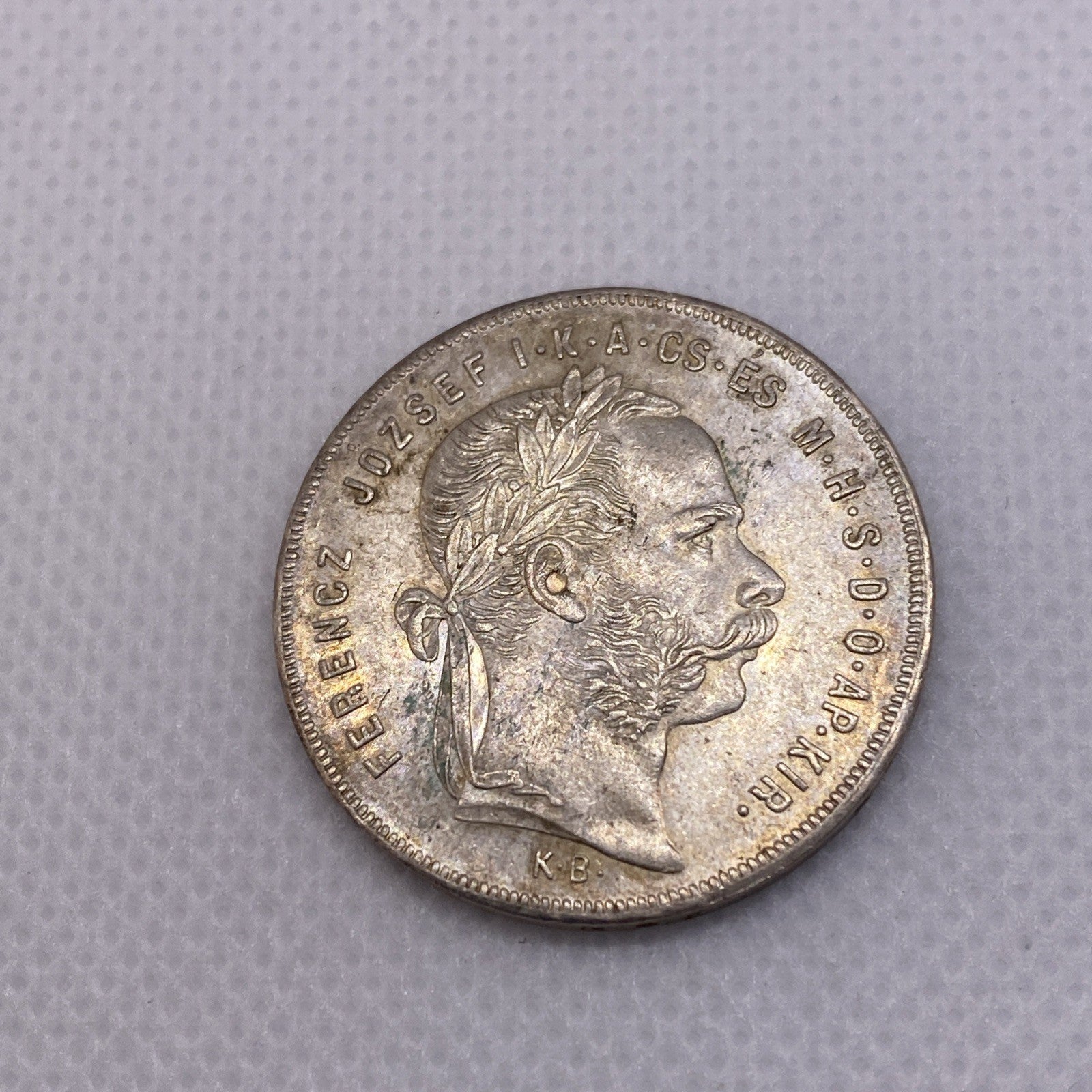 1879 KB One Forint Hungary Silver Coin King Franz Josef Uncirculated