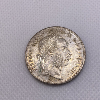 1879 KB One Forint Hungary Silver Coin King Franz Josef Uncirculated
