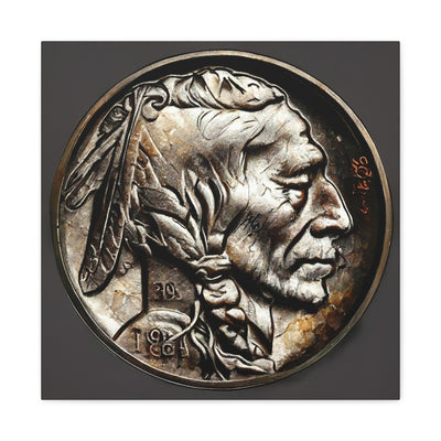 Buffalo Nickel Canvas Buffalo Nickel Coin Unique Rare Buffalo Nickel Canvas LOOK
