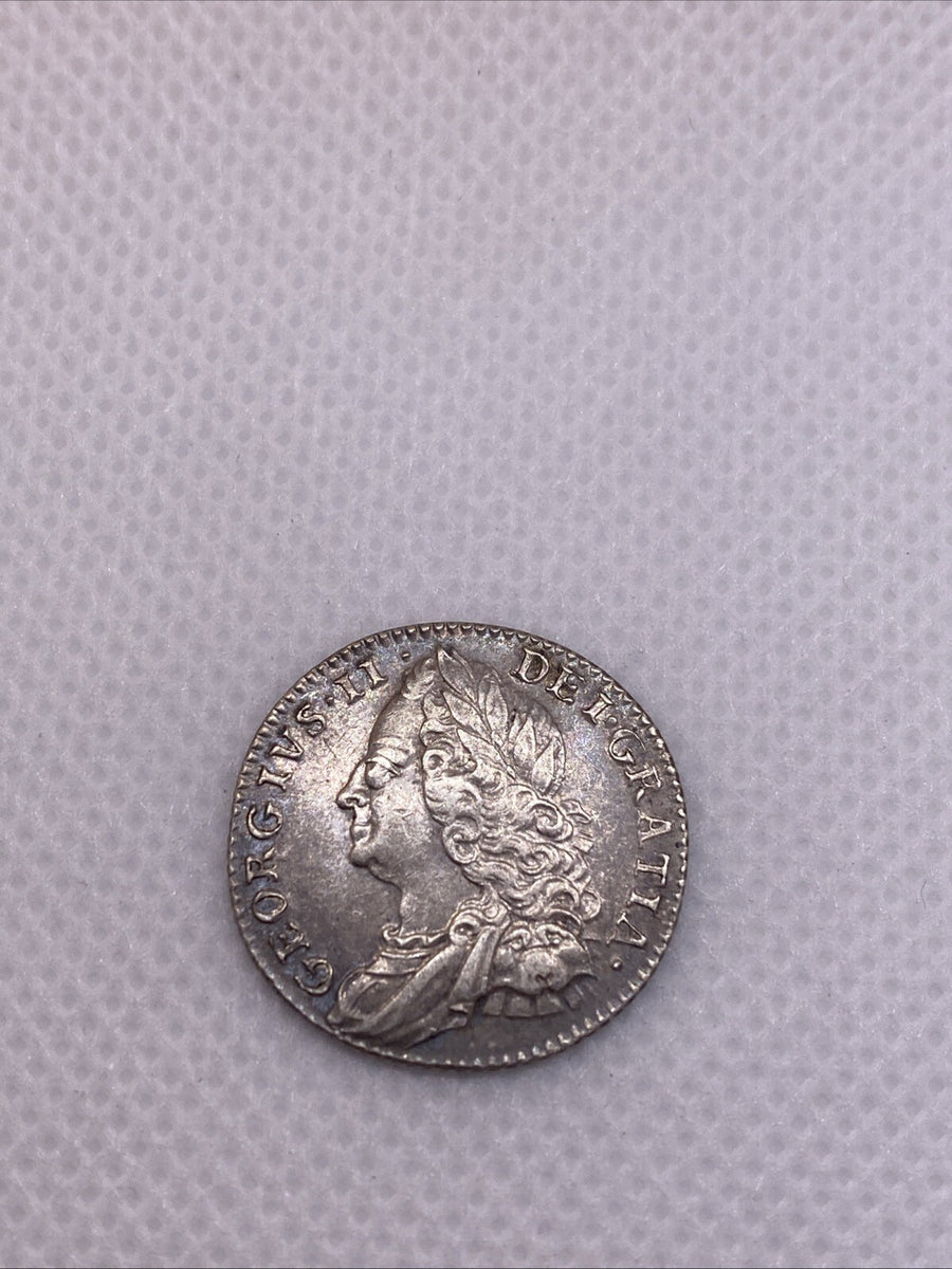 1758 GREAT BRITAIN GEORGE II 6 PENCE SILVER COIN