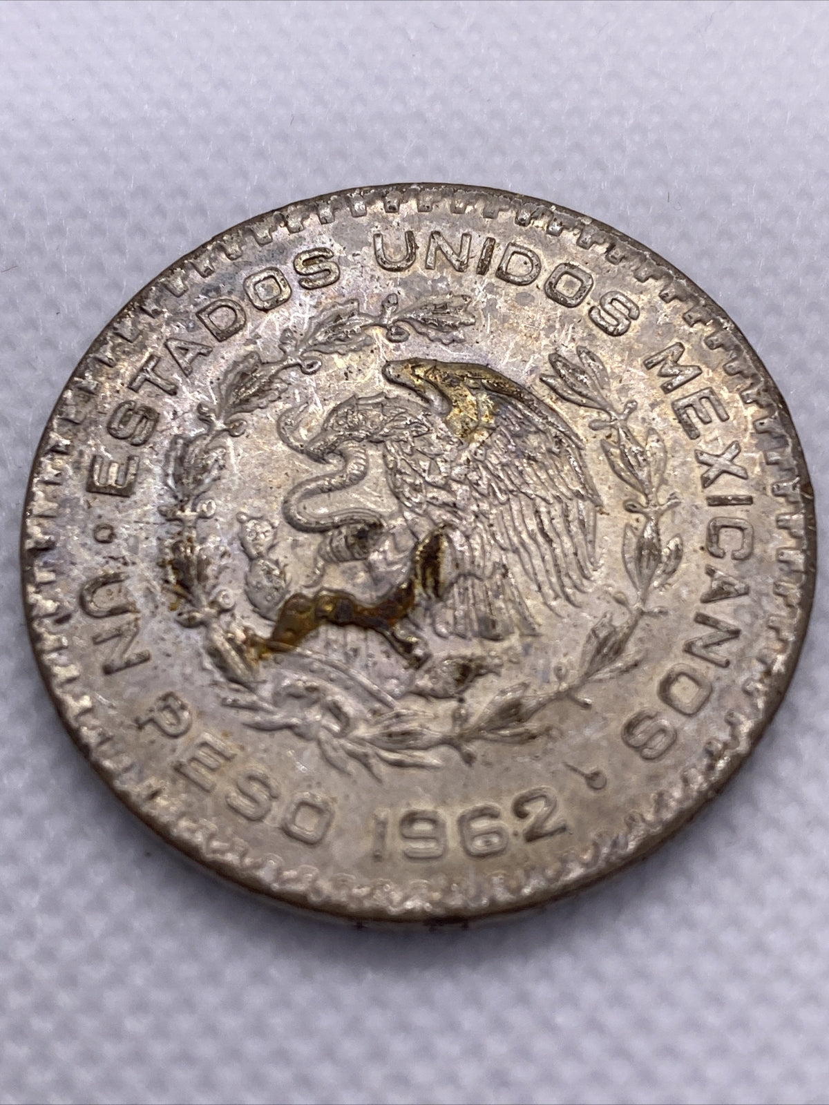 1962 MEXICO UN Peso One Peso Silver w/ Morelos Mexican Silver Coin