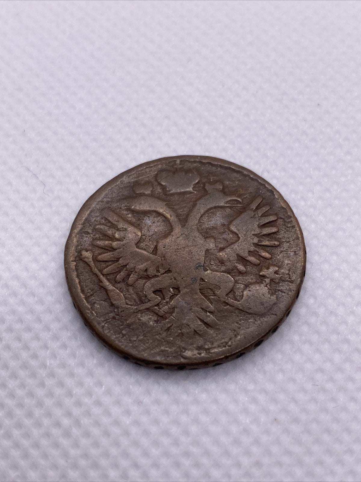 1734 Denga Russian Imperial Copper Coin  Denga
