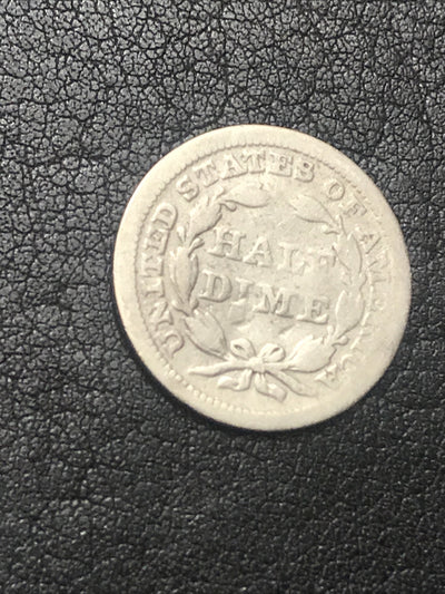 1854 Seated Liberty Half Dime with Arrows H10 5c Silver Coin #3443