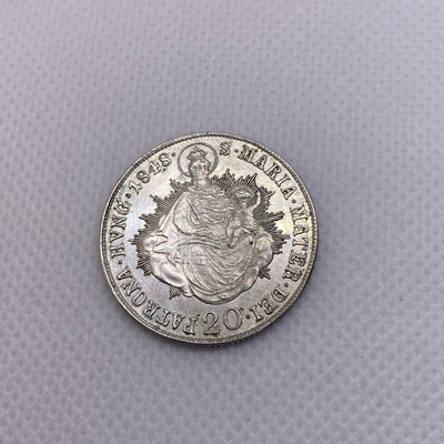1848 B Hungary 20 Krajczar Silver Coin