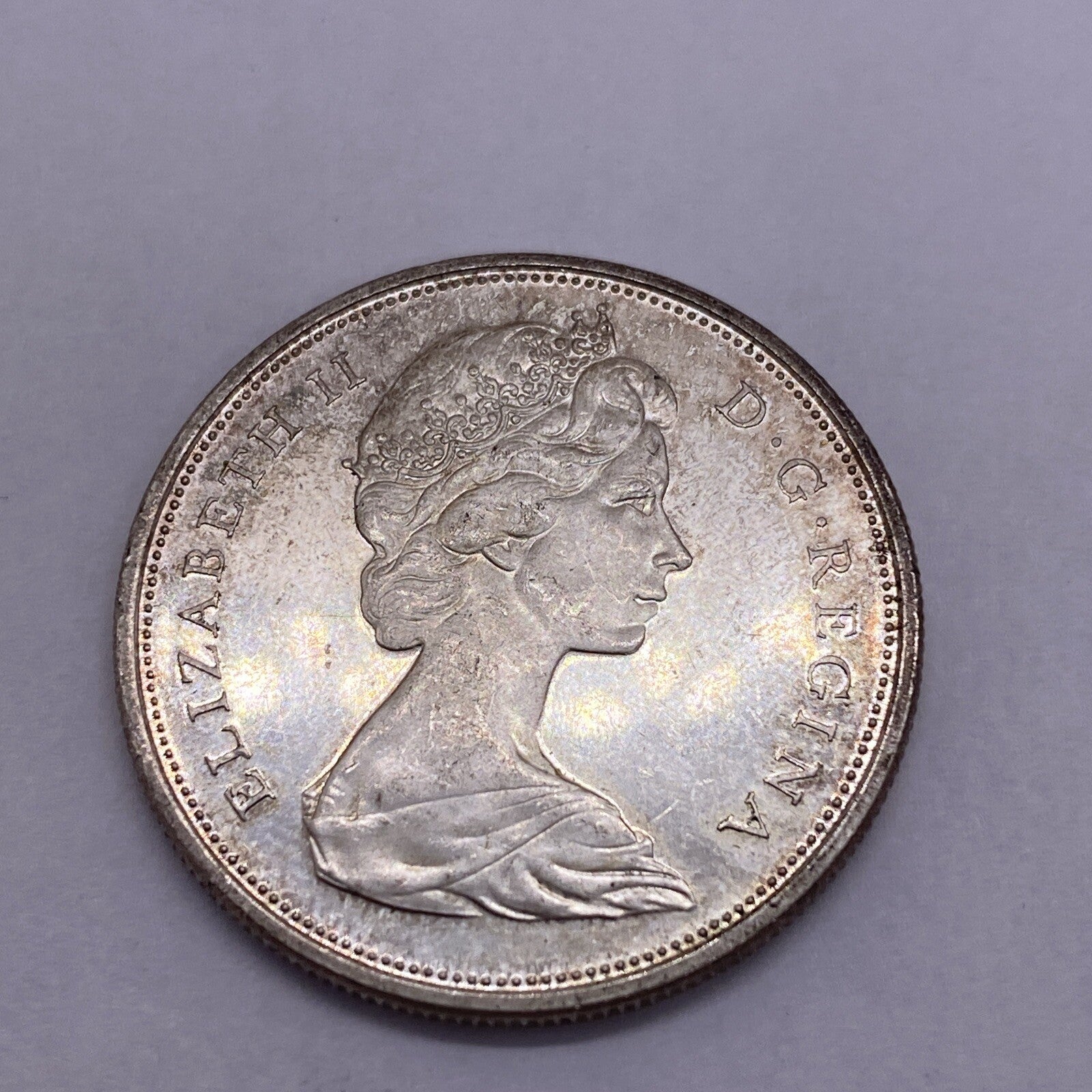 1966 Canada 50 Cents Proof Like Silver Coin Great Looking Silver Coin #917-10