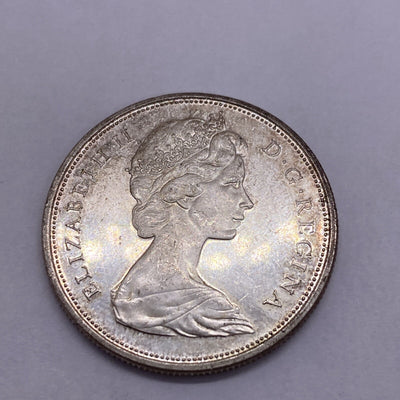 1966 Canada 50 Cents Proof Like Silver Coin Great Looking Silver Coin #917-10