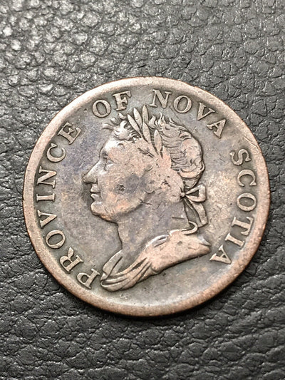 1832 Halfpenny Token Nova Scotia Canada George IV #1832-ETDT