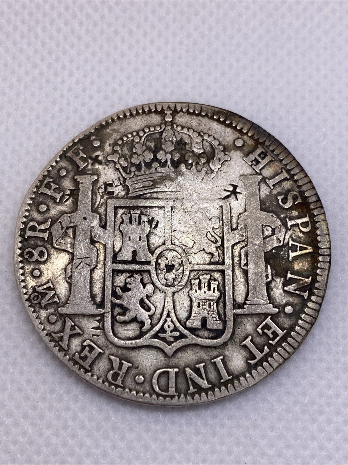 1783 Mexico Silver 8 Reales China Chopmarks Beautiful Silver Coin 2900-10