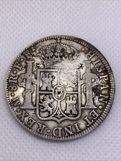 1783 Mexico Silver 8 Reales China Chopmarks Beautiful Silver Coin 2900-10