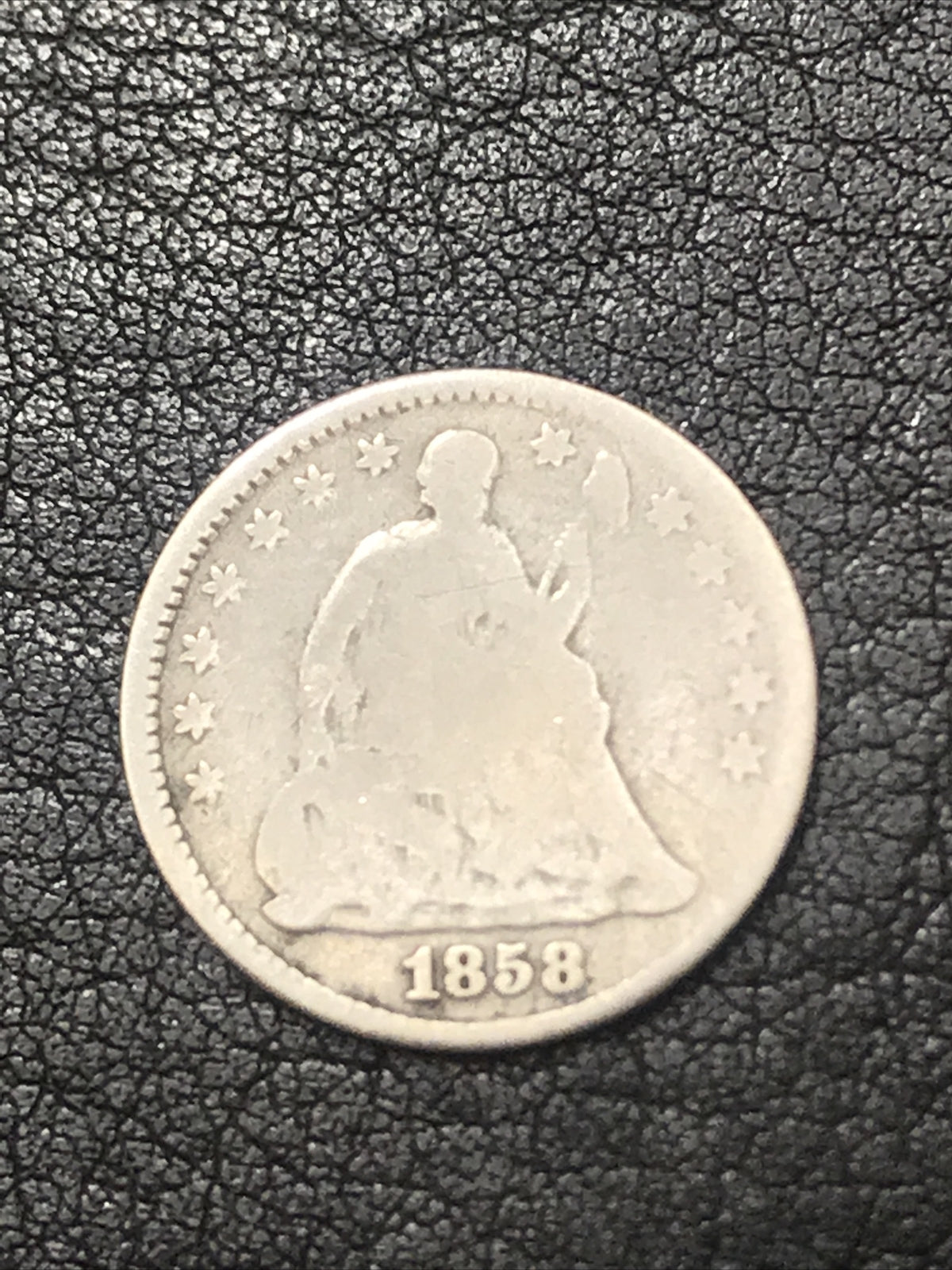 1858 Seated Liberty Half Dime H10 5C Silver Coin #56755