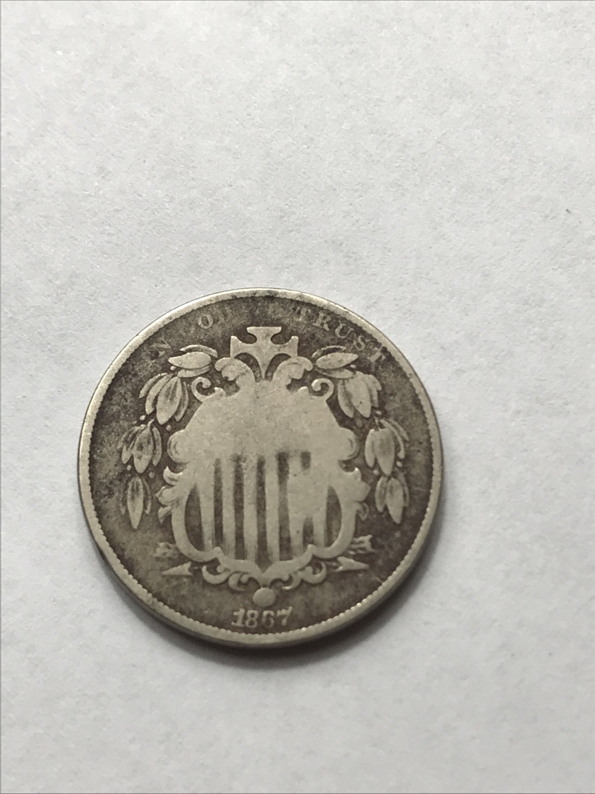 1867 Shield Nickel Great Beautiful Coin #YY67