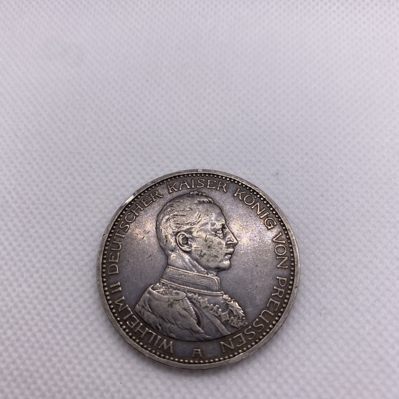 1913-A German States Prussia 5 Mark Silver Coin #48839