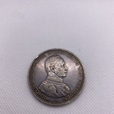 1913-A German States Prussia 5 Mark Silver Coin #48839