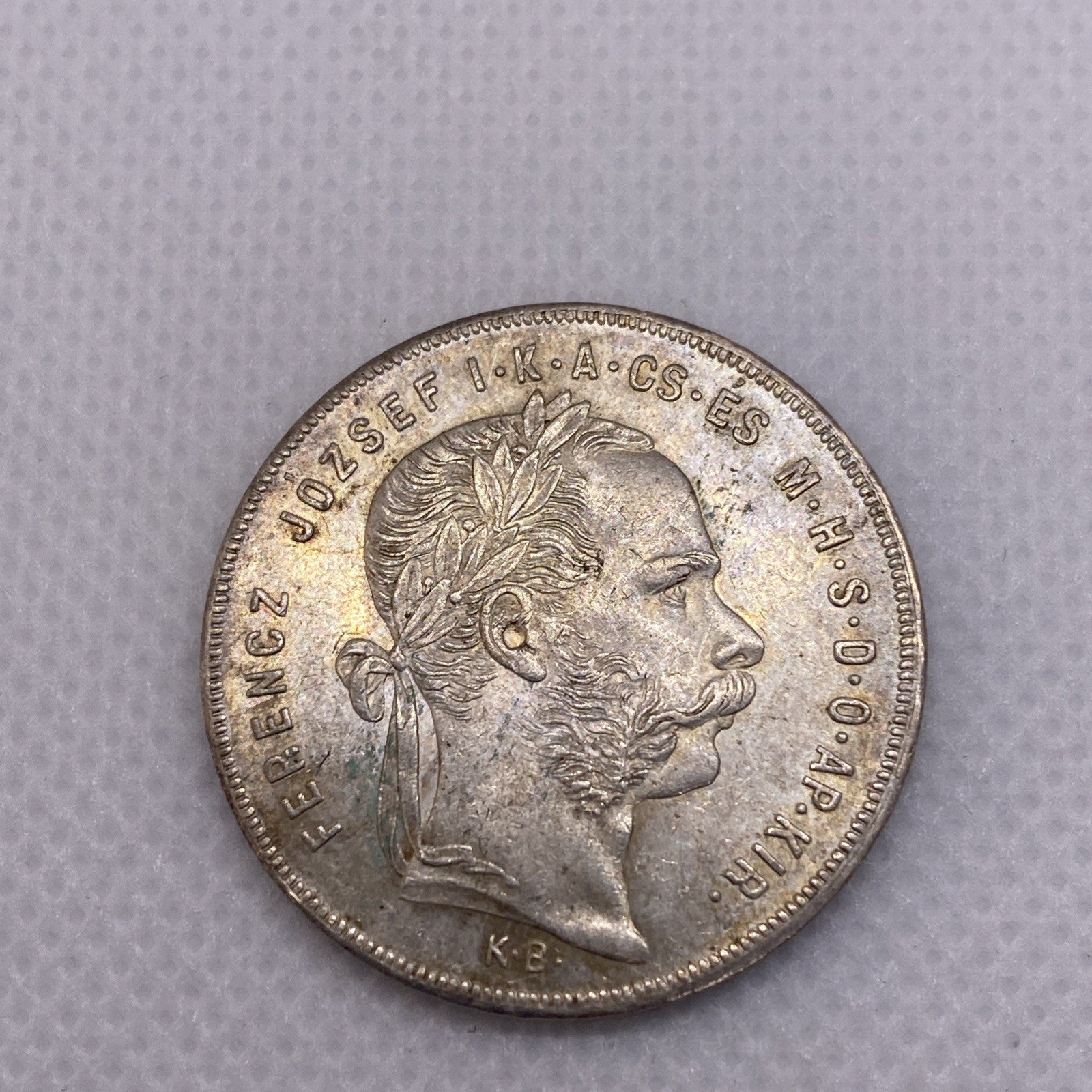 1879 KB One Forint Hungary Silver Coin King Franz Josef Uncirculated