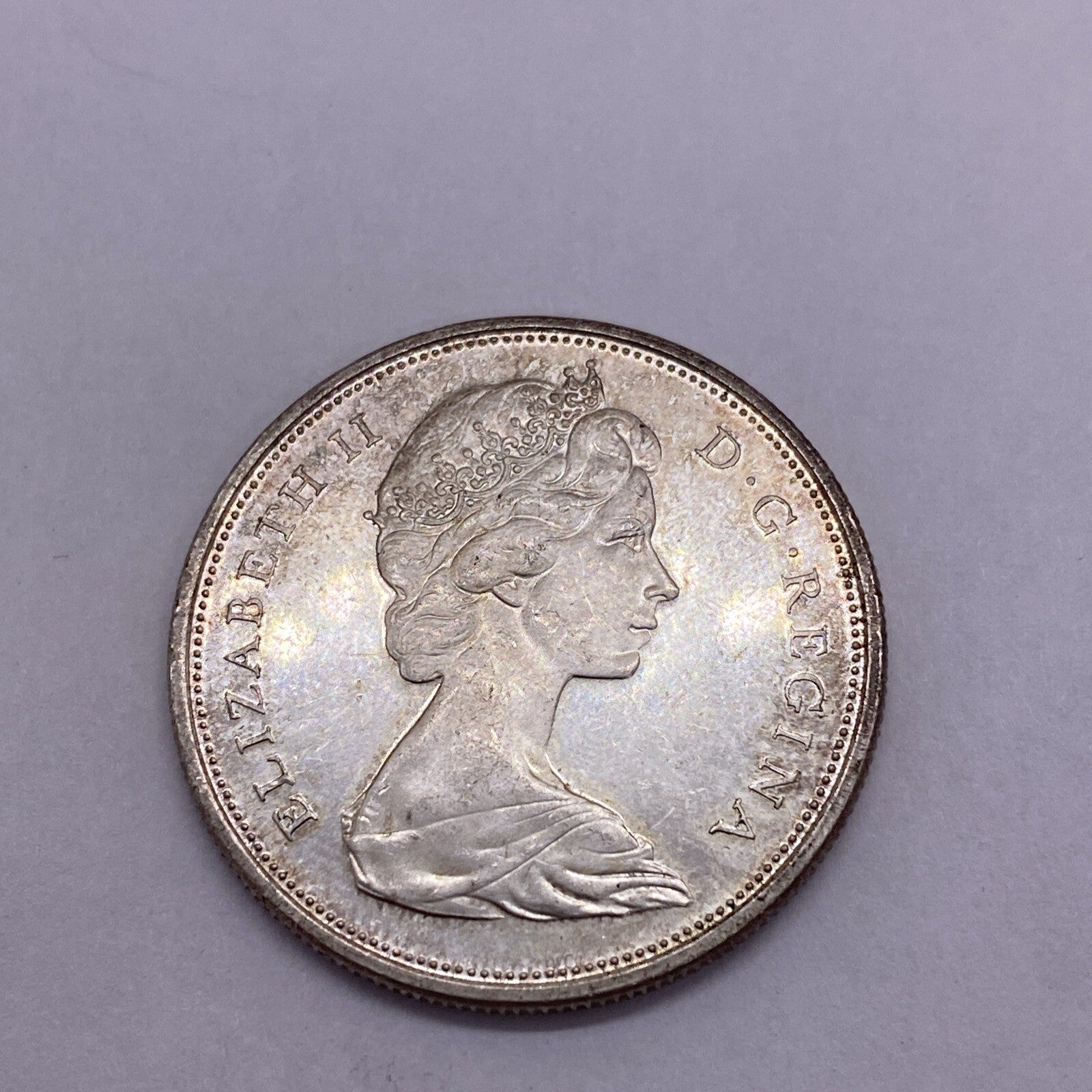 1966 Canada 50 Cents Proof Like Silver Coin Great Looking Silver Coin #917-10