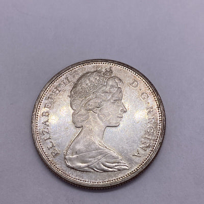 1966 Canada 50 Cents Proof Like Silver Coin Great Looking Silver Coin #917-10